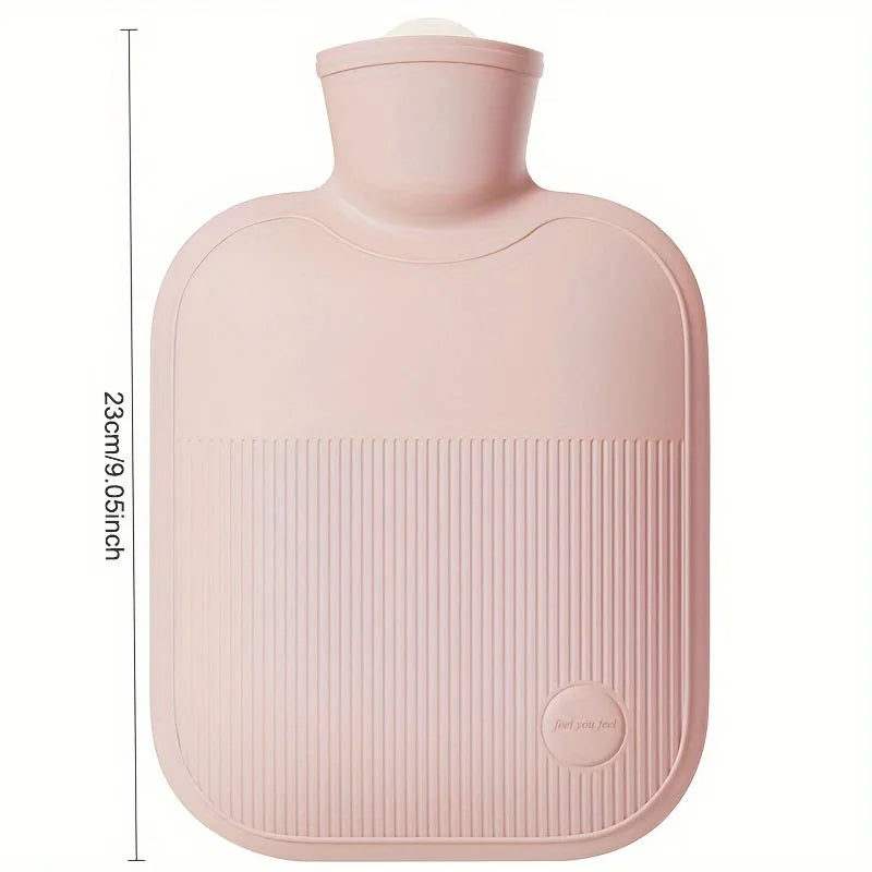 Cozy & Durable Hot Water Bottle With Soft Cloth Cover-1000ml Explosion-Proof,Non-Slip Grip for Perfect for Menstrual Pain Relief